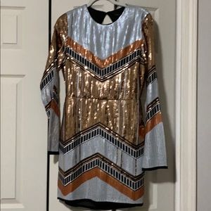 Sequin backless dress size medium